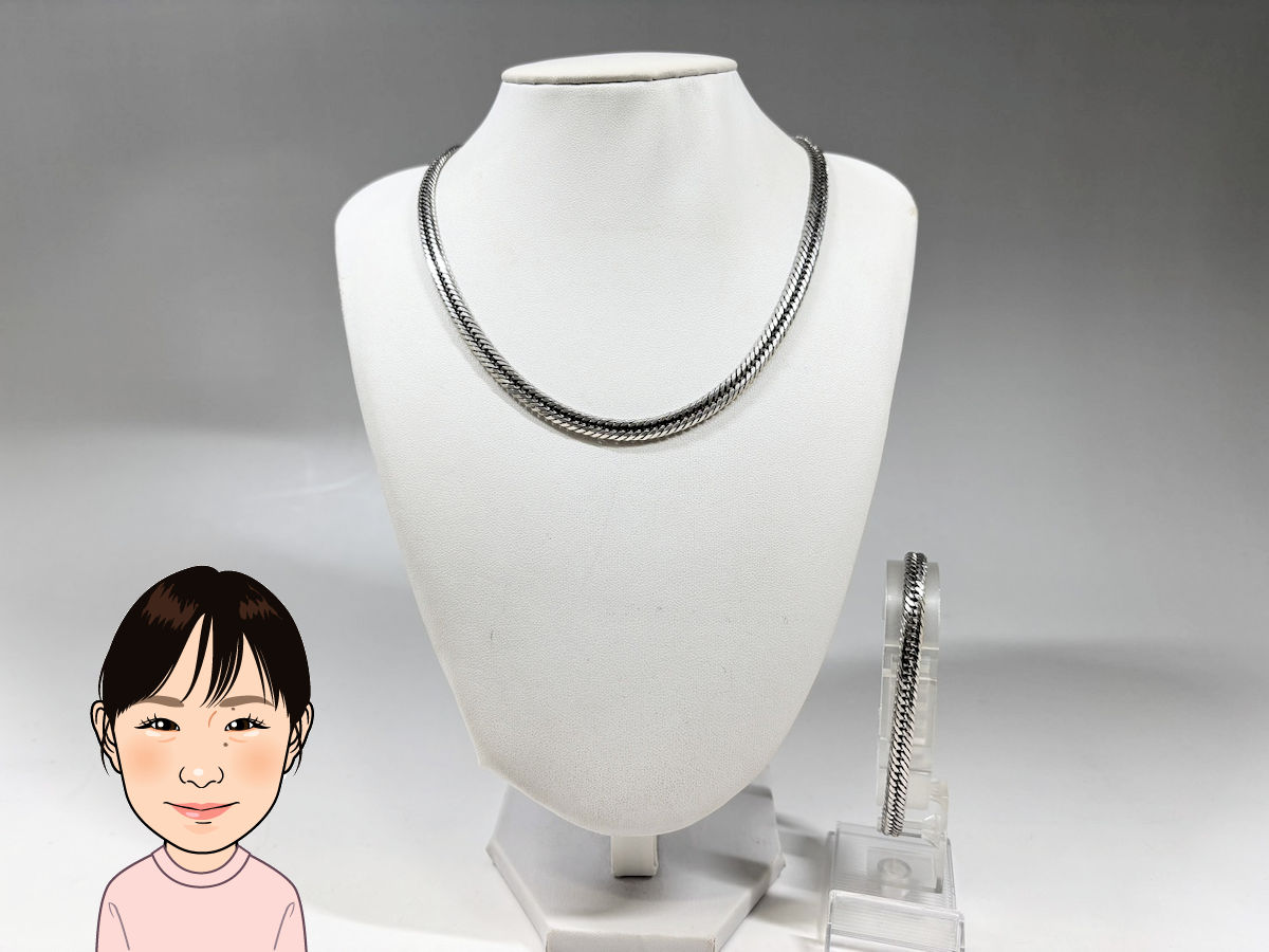 Pt850 【プラチナ】喜平ネックレス 喜平ブレスレット 画像1