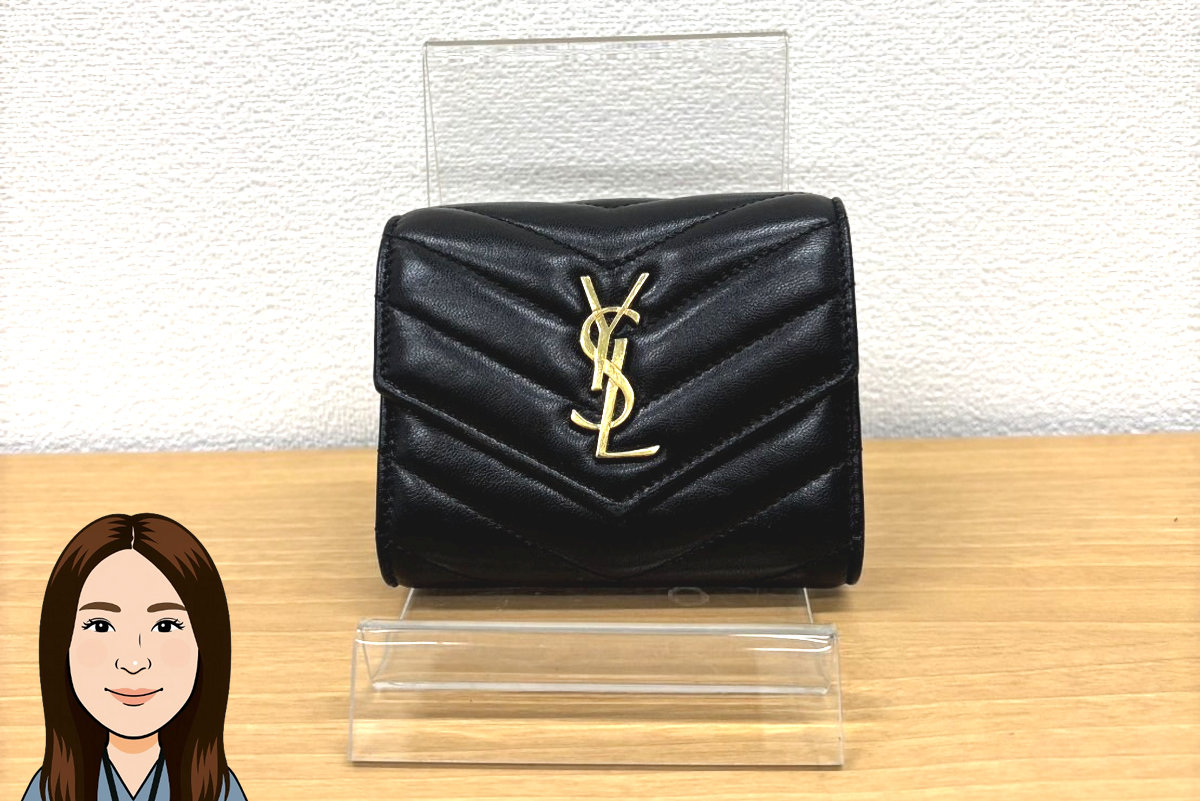 SAINT LAURENT 【サンローラン】 型押し 三つ折り財布 画像1