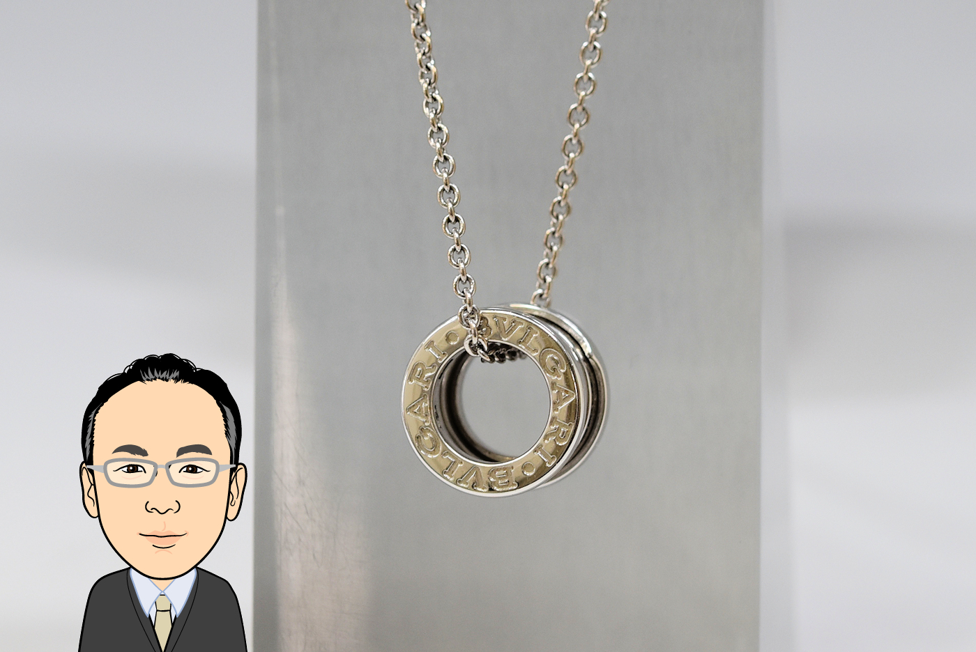 BVLGARI 【ブルガリ】 K18WG ホワイトゴールド B-ZERO1 ネックレス 画像1