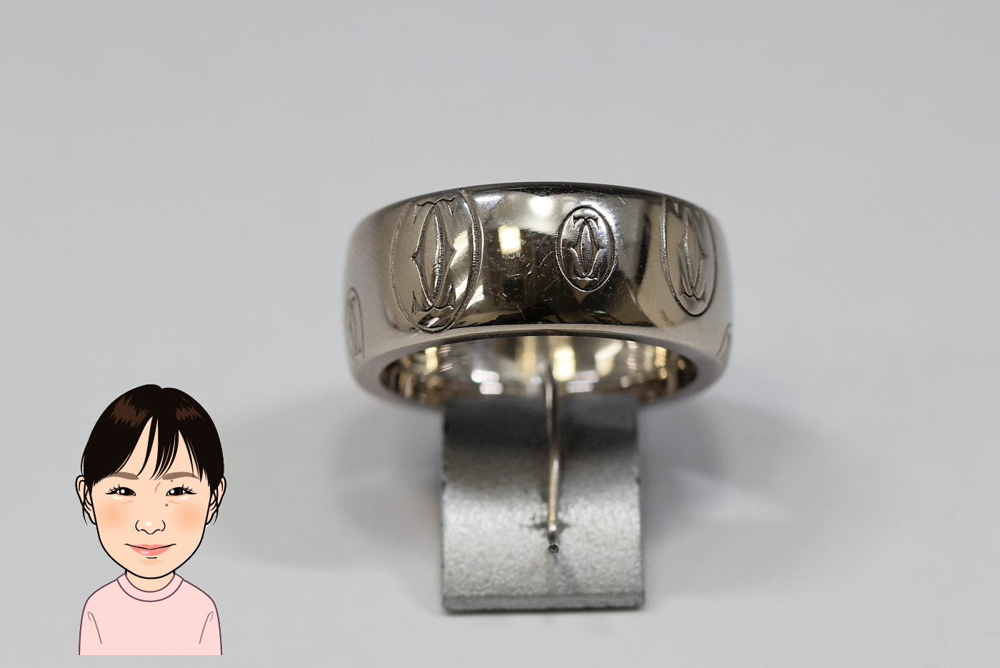 Cartier 【カルティエ】 K18WG ホワイトゴールド ハッピーバースデー 指輪 画像1