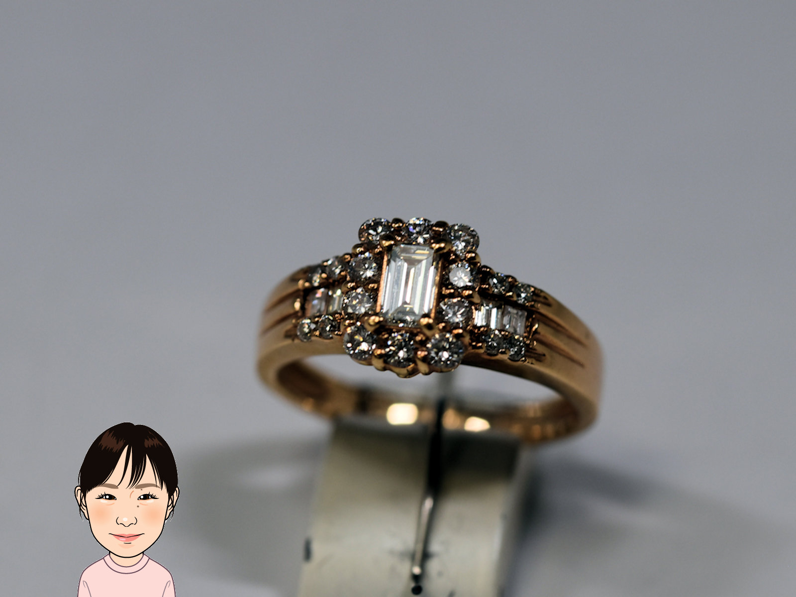 K18 ダイヤモンド 指輪 画像1