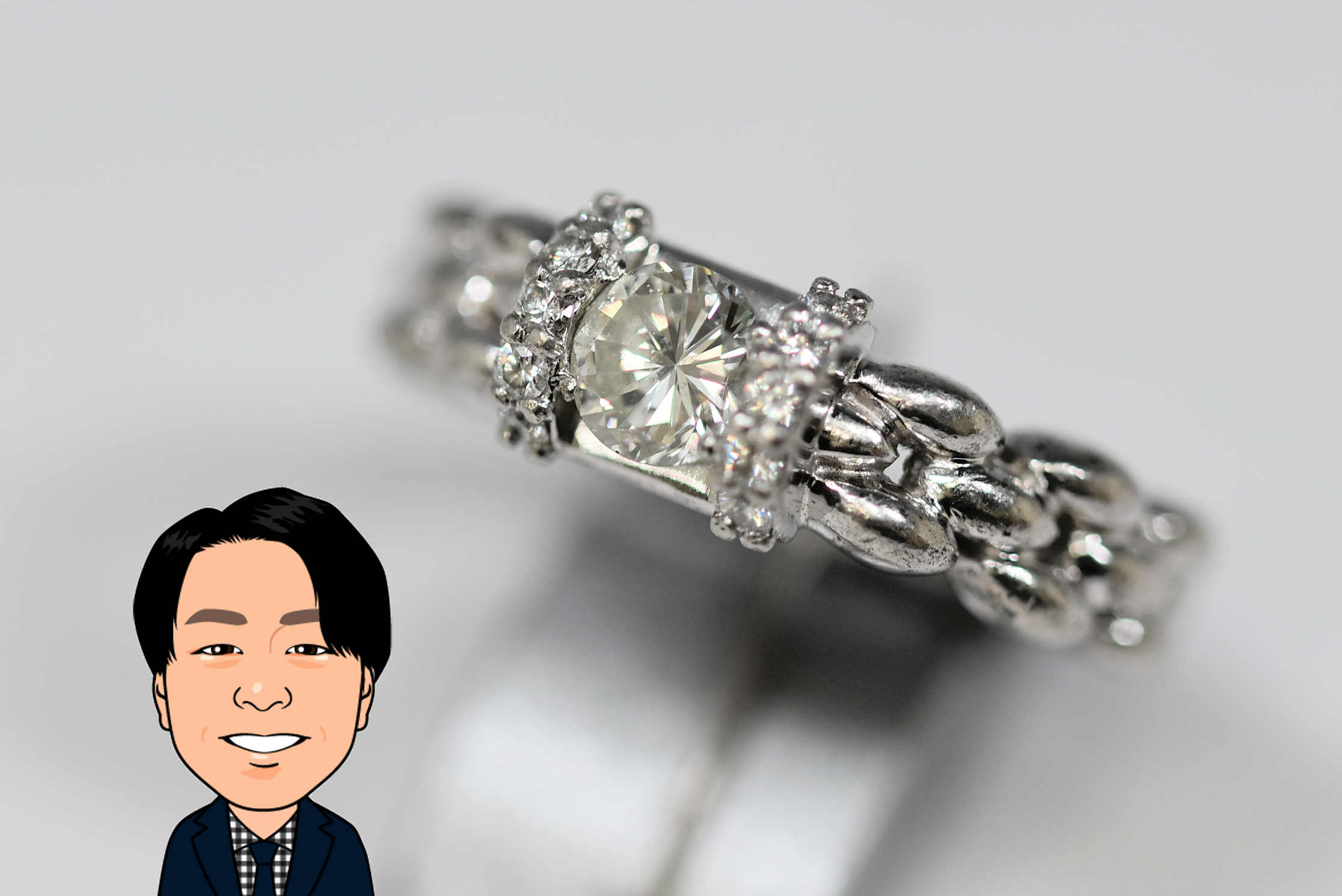 PT900 【プラチナ】 ダイヤモンド 指輪 画像1