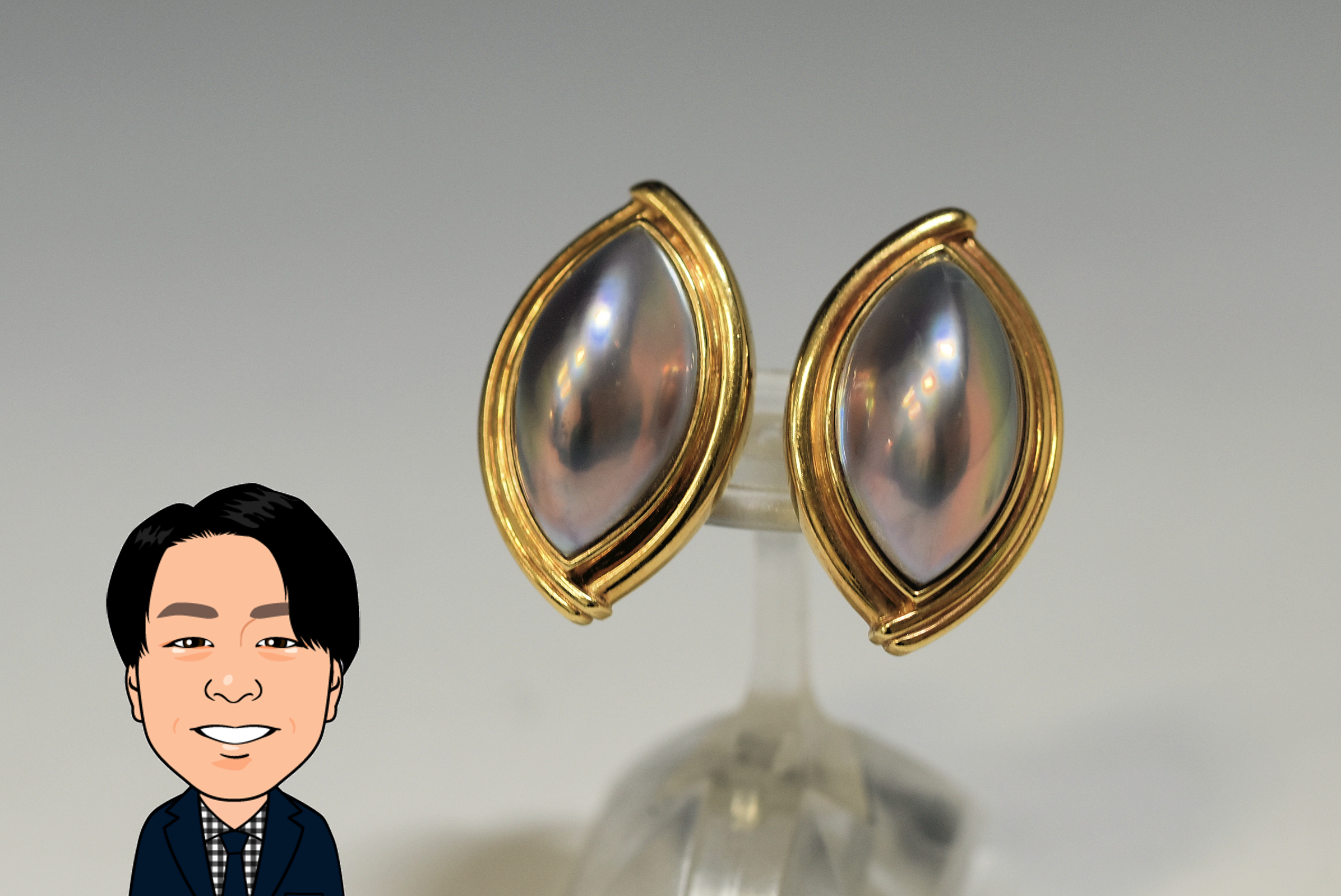 TASAKI 【タサキ】 K18 マベパール イヤリング 画像1