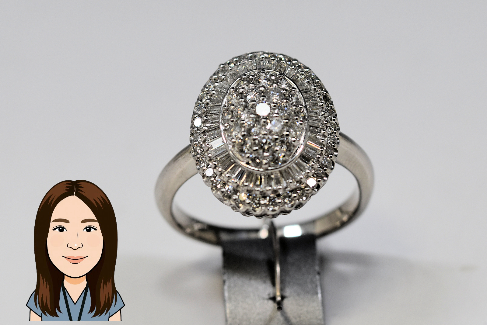 Pt900 【プラチナ】 ダイヤモンド 指輪 画像1