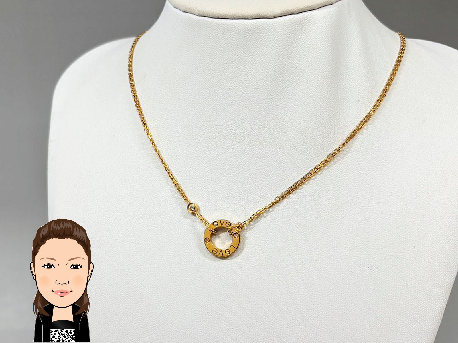 Cartier 【カルティエ】 K18YG ラブサークル ネックレス 画像1