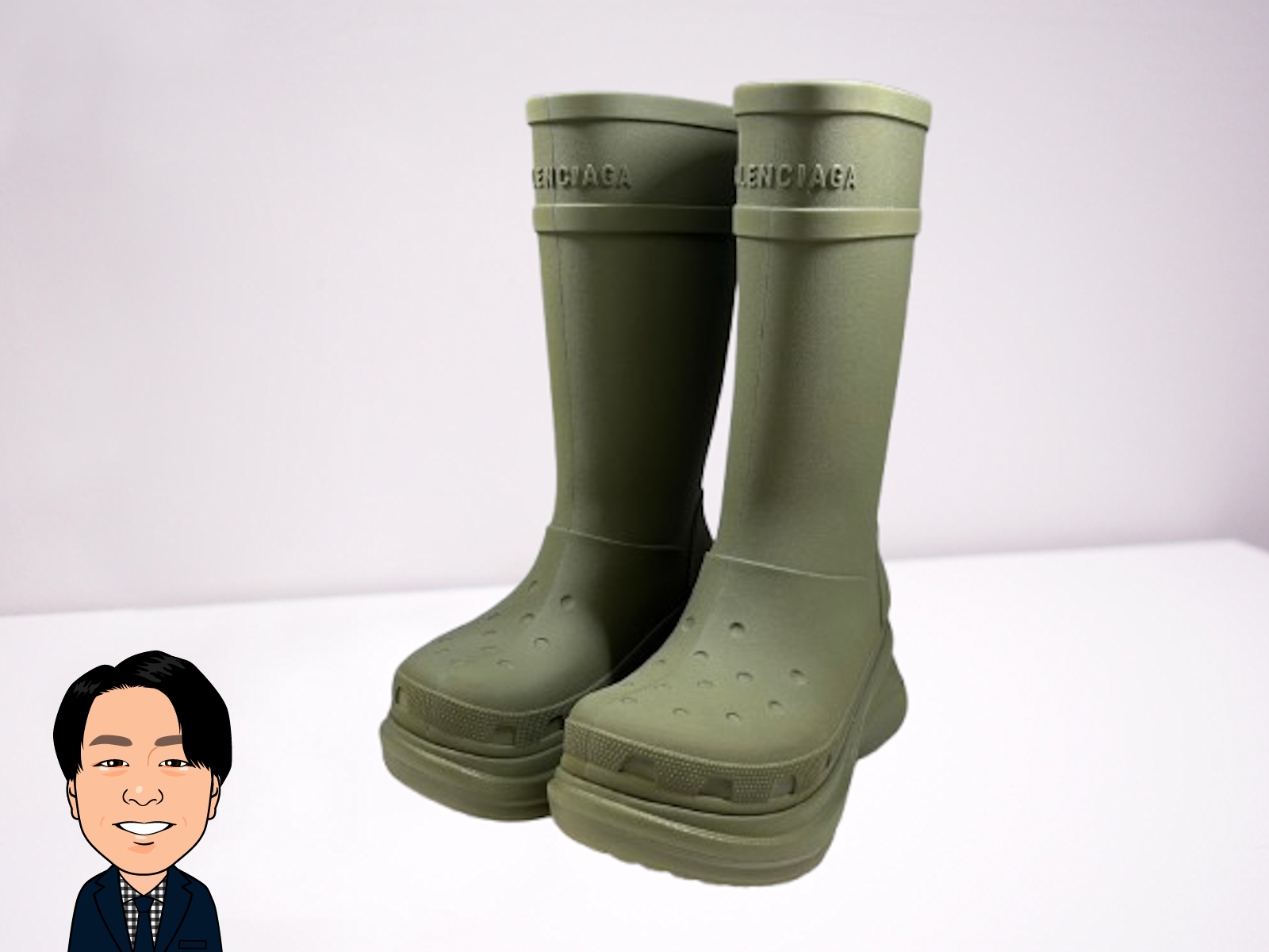 BALENCIAGA 【バレンシアガ】 クロックスコラボ ロングブーツ ラバー 画像1