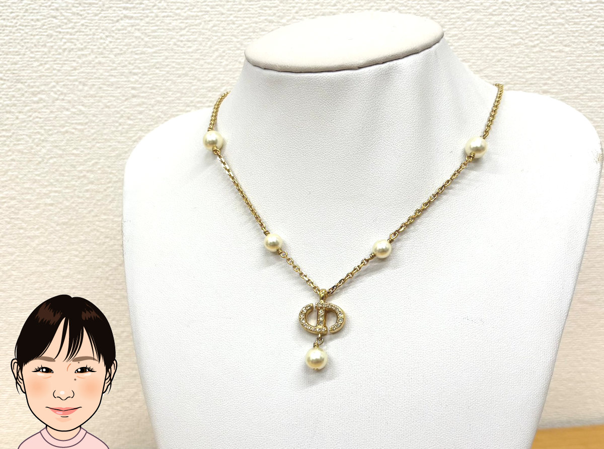 C.Dior 【クリスチャンディオール】 ロゴ ネックレス 画像1