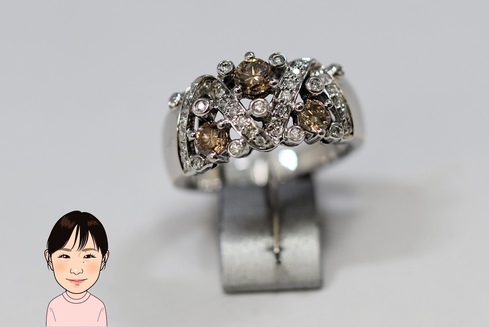 K18WG 【18金】 ダイヤモンド 指輪 画像1