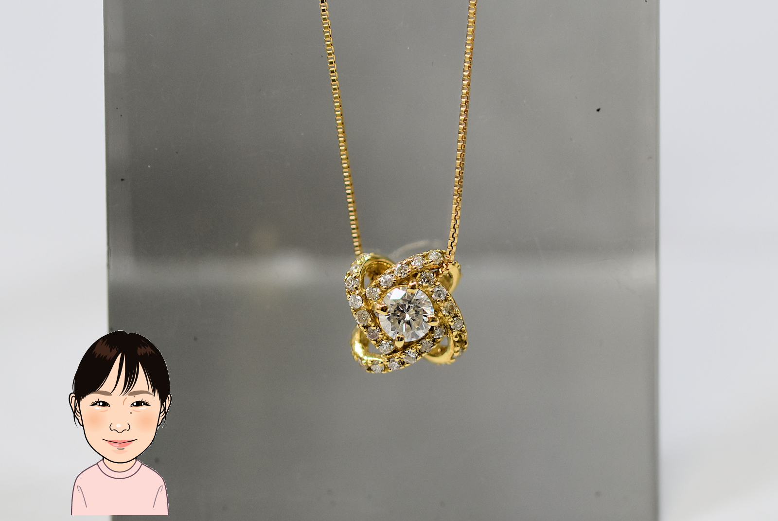 K18 【18金】 ダイヤモンド ネックレス 画像1