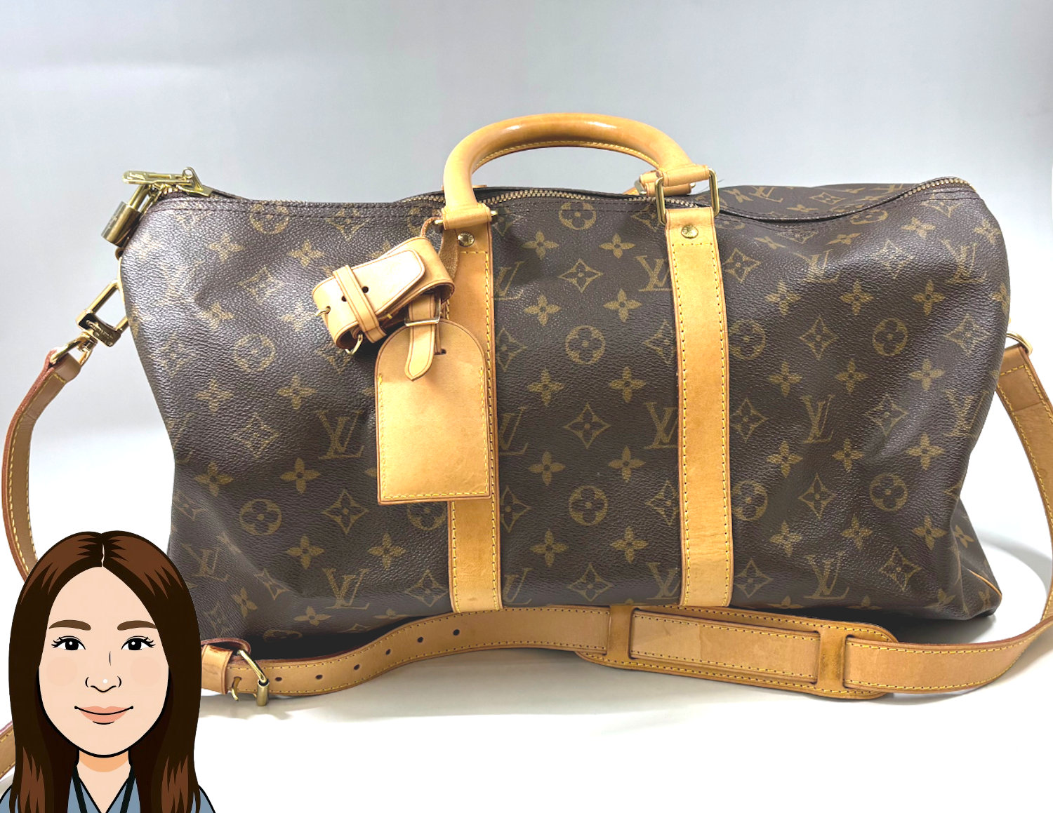LOUIS VUITTON 【ルイヴィトン】 モノグラム キーポルバンドリエール50 画像1