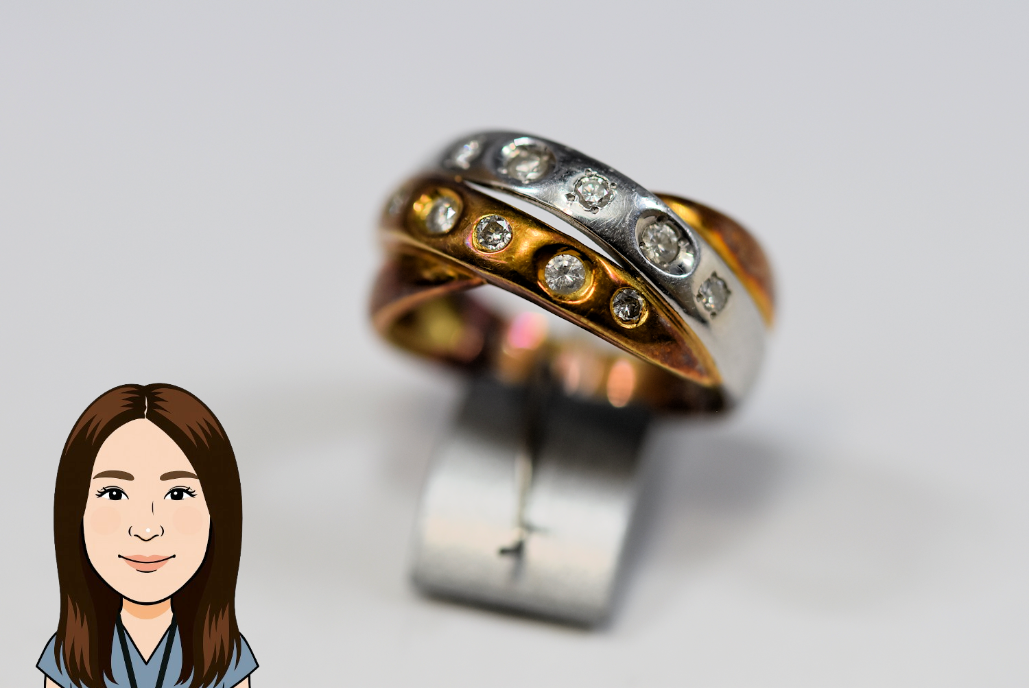 K18/Pt900 【イエローゴールド/プラチナ】 ダイヤモンド 指輪 画像1