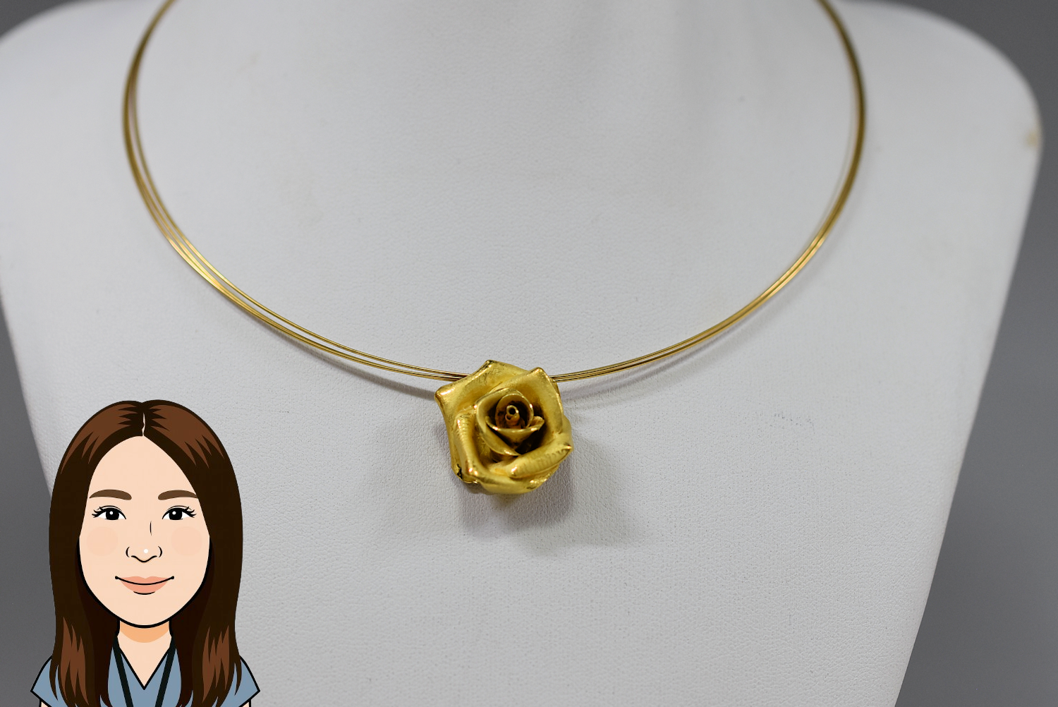 TOMOYAS【ともやす】K18 バラモチーフ ネックレス 画像1