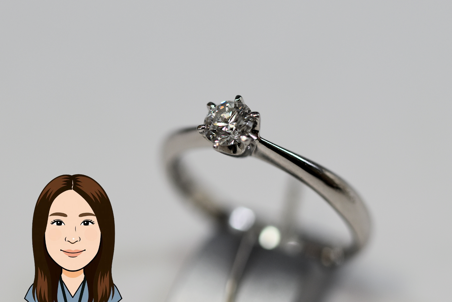 Pt900 【プラチナ】 ダイヤモンド 立爪指輪 画像1