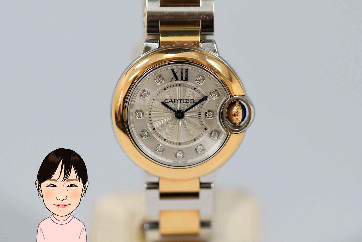 Cartier 【カルティエ】 バロンブルーSM ピンクゴールド＋ステンレス コンビ 画像1