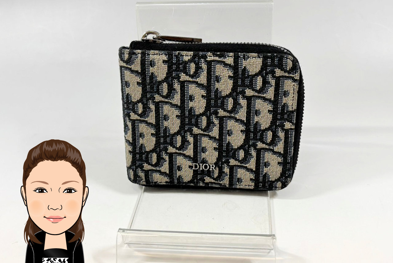 C.Dior 【クリスチャンディオール】 トロッター柄 コンパクトウォレット 画像1