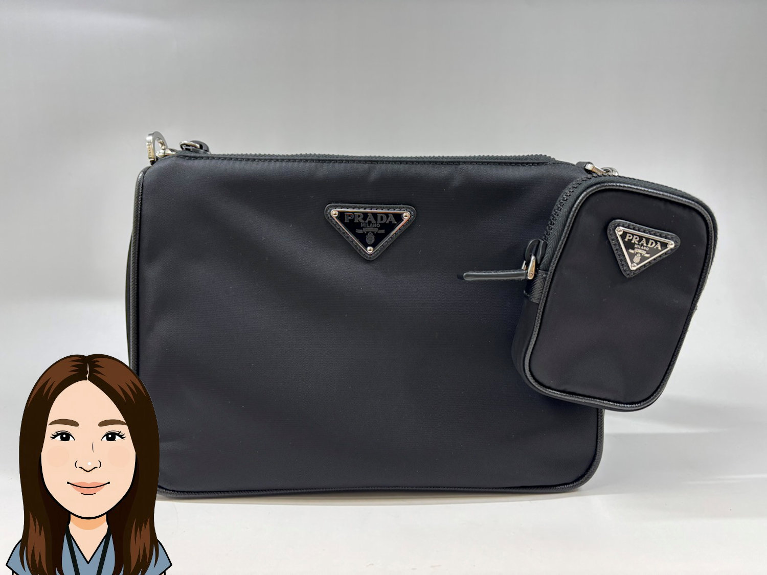 PRADA 【プラダ】 RE-Nylon×サフィアーノレザー ショルダーバッグ 画像1