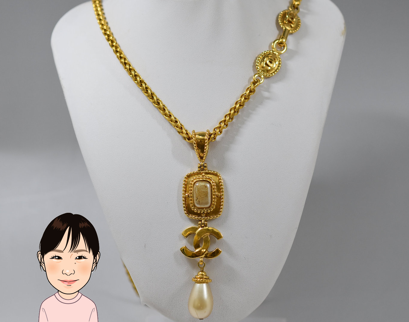 CHANEL 【シャネル】 GP ココマーク フェイクパール ネックレス 画像1