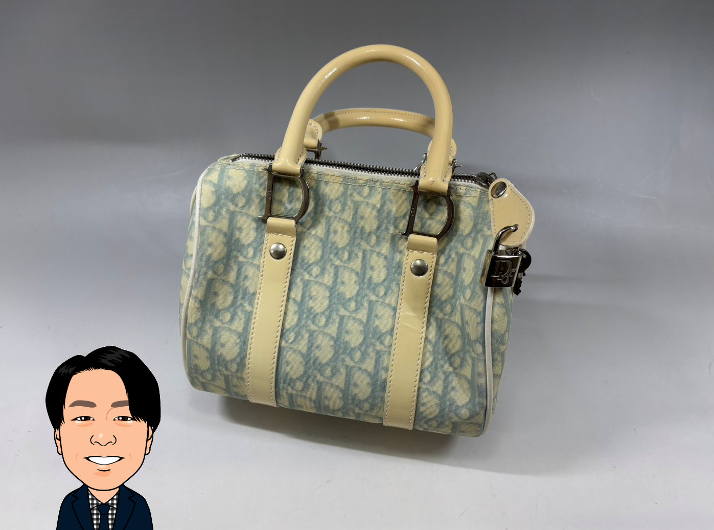 C.Dior 【クリスチャンディオール】 トロッター ミニボストンバッグ ハンドバッグ 画像1