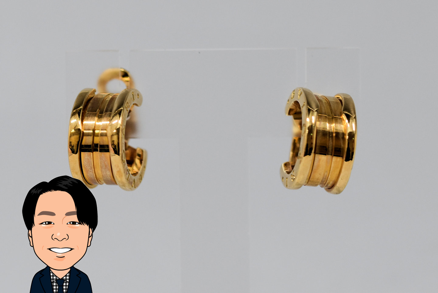 BLVGARI 【ブルガリ】 イエローゴールド B-ZERO1 イヤリング 画像1