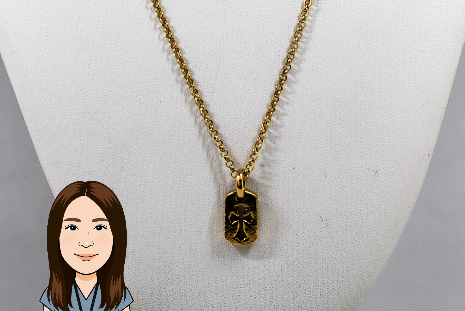 CHROME HEARTS 【クロムハーツ】 K22 クロスドッグタグネックレス 画像1