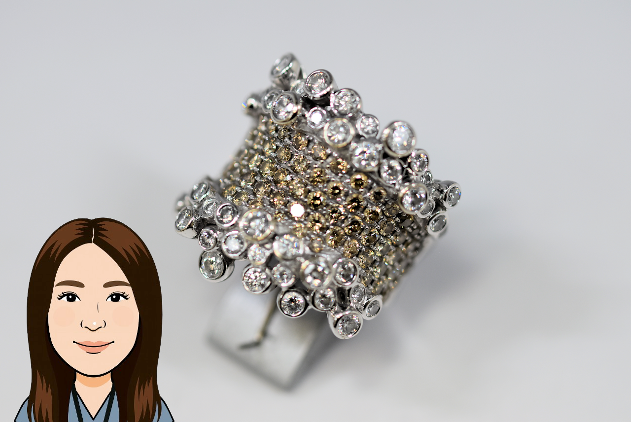 K18WG 【ホワイトゴールド】 ダイヤモンド 指輪 画像1