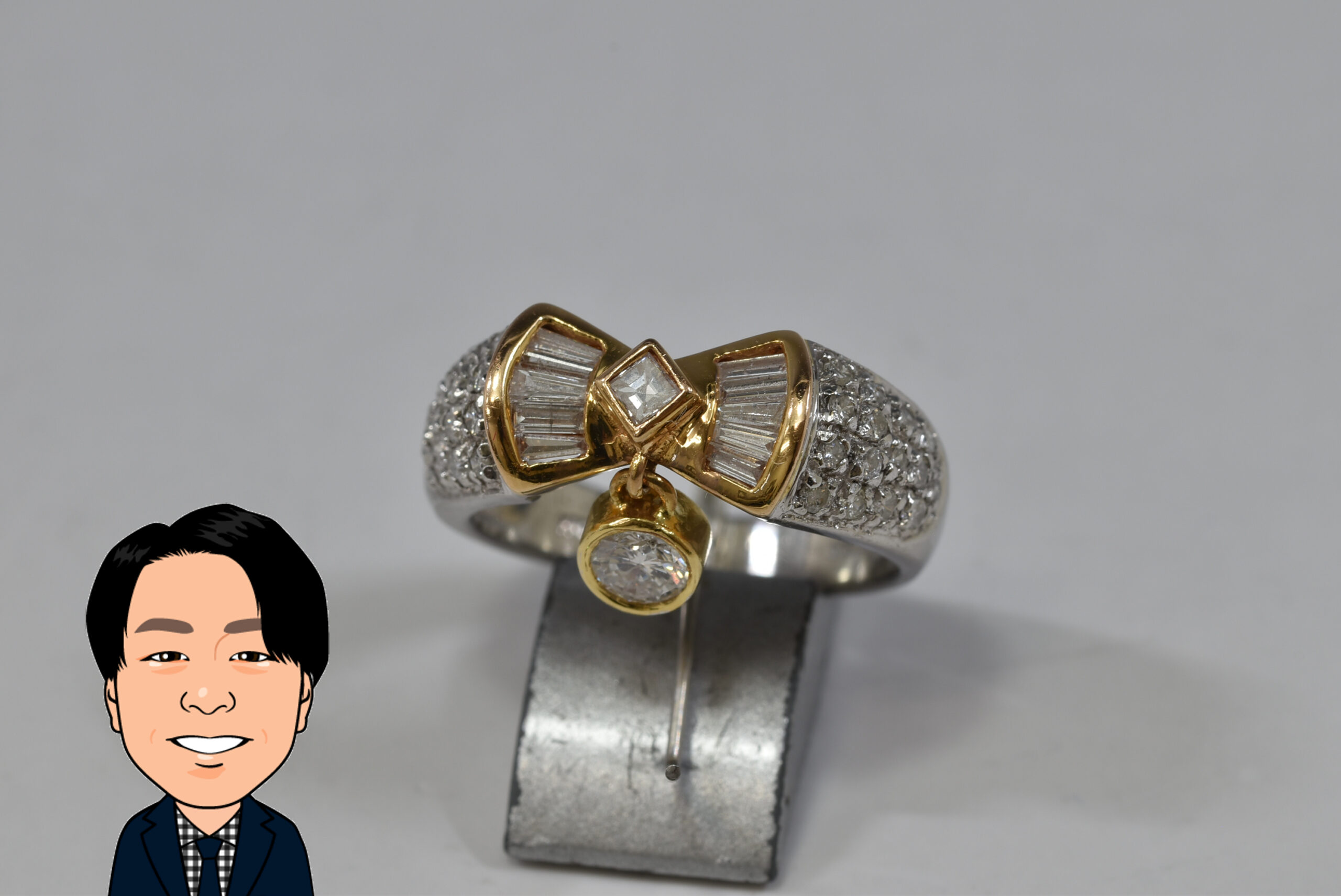 Pt900/K18 【プラチナ/18金】 ダイヤモンド 指輪 画像1