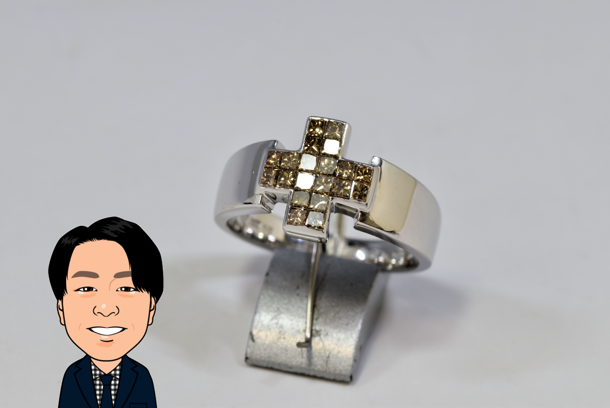 K18WG 【ホワイトゴールド】 ダイヤモンド 指輪 画像1