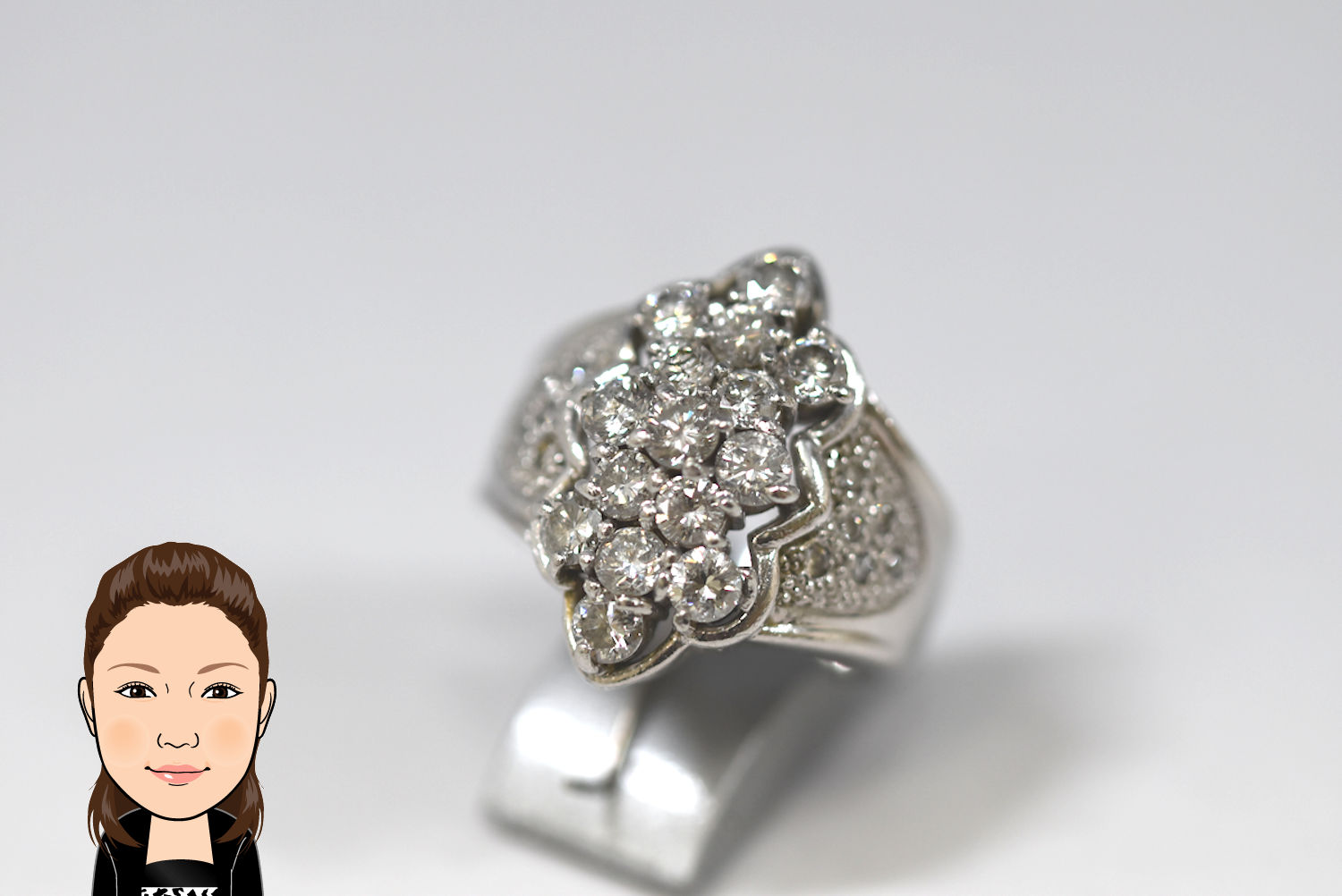 Pt900 【プラチナ】 ダイヤモンド 指輪 画像1