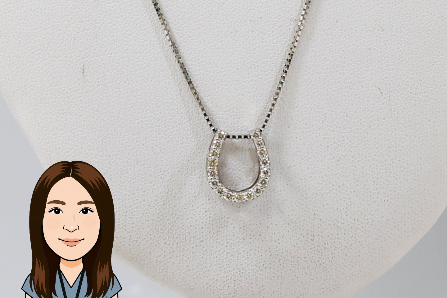 Pt850 【プラチナ】 ダイヤモンド ネックレス 画像1