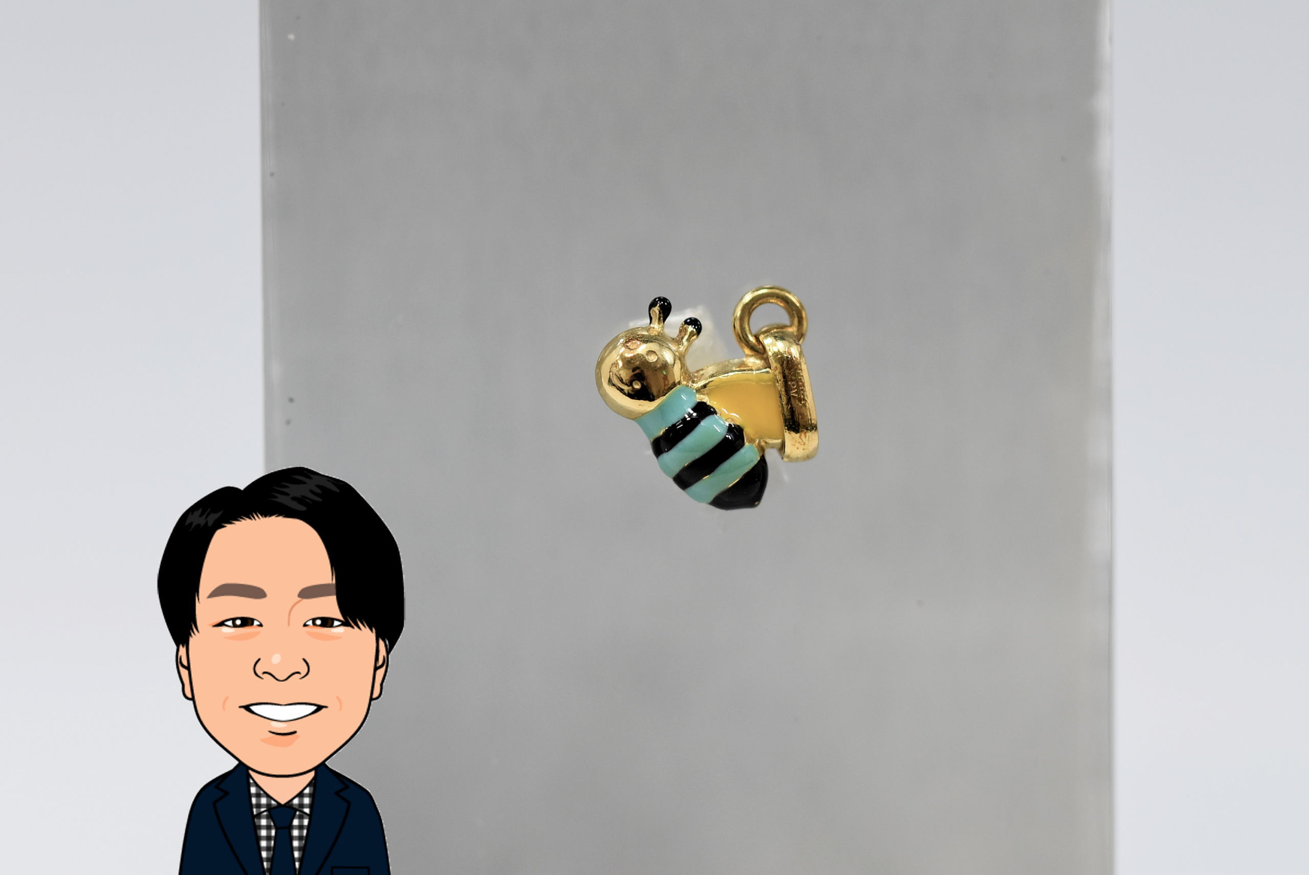 Ponte Vecchio 【ポンテヴェキオ】 750 エナメル 蜂モチーフ ペンダントトップ 画像1