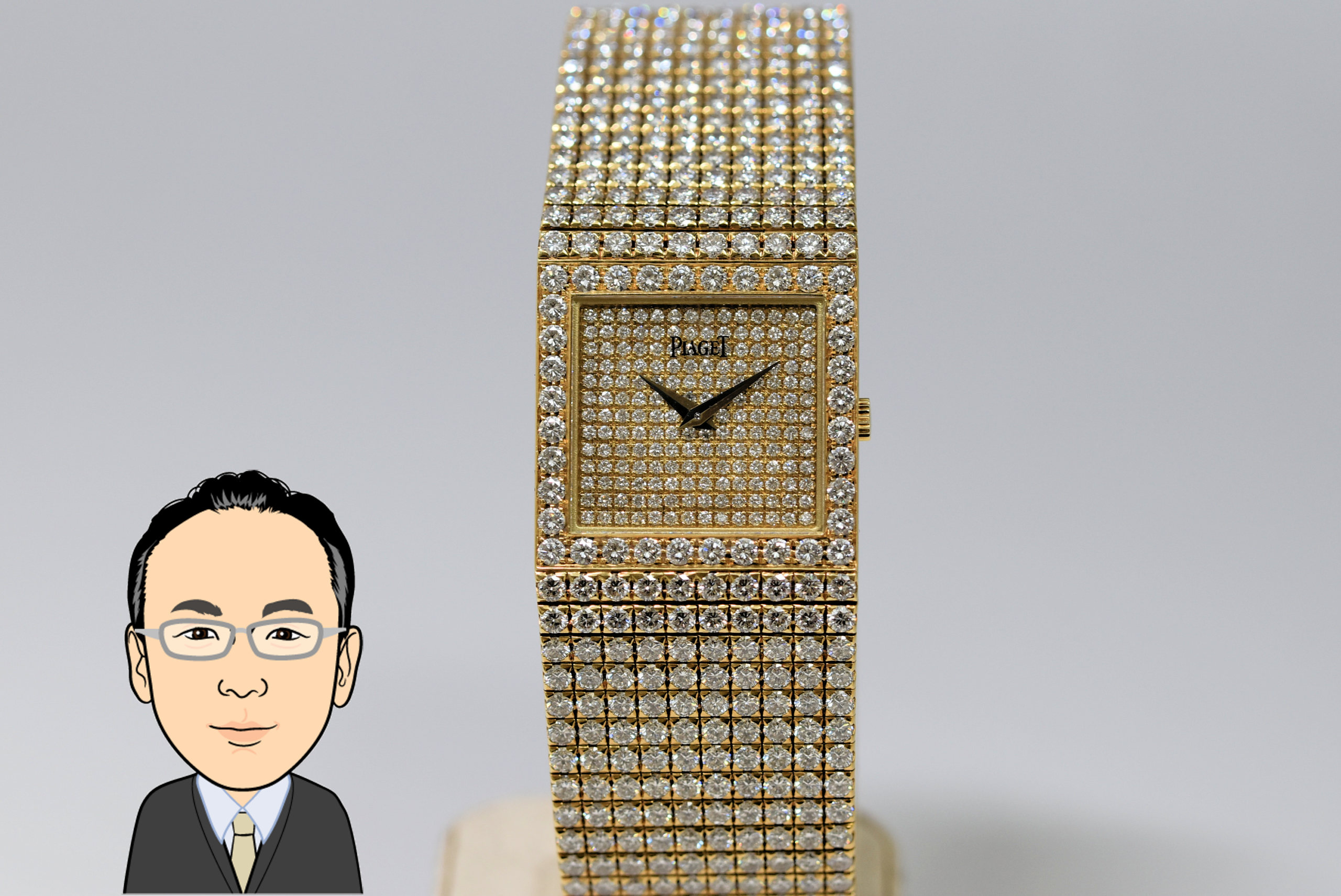 PIAGET 【ピアジェ】 ホワイトゴールド 無垢時計 純正ダイヤ入り 画像1