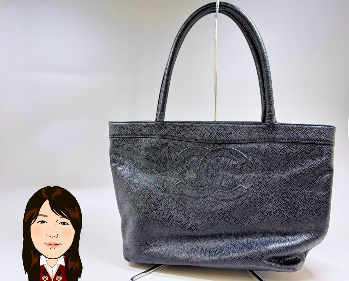 CHANEL【シャネル】キャビアスキン トートバッグ 画像1