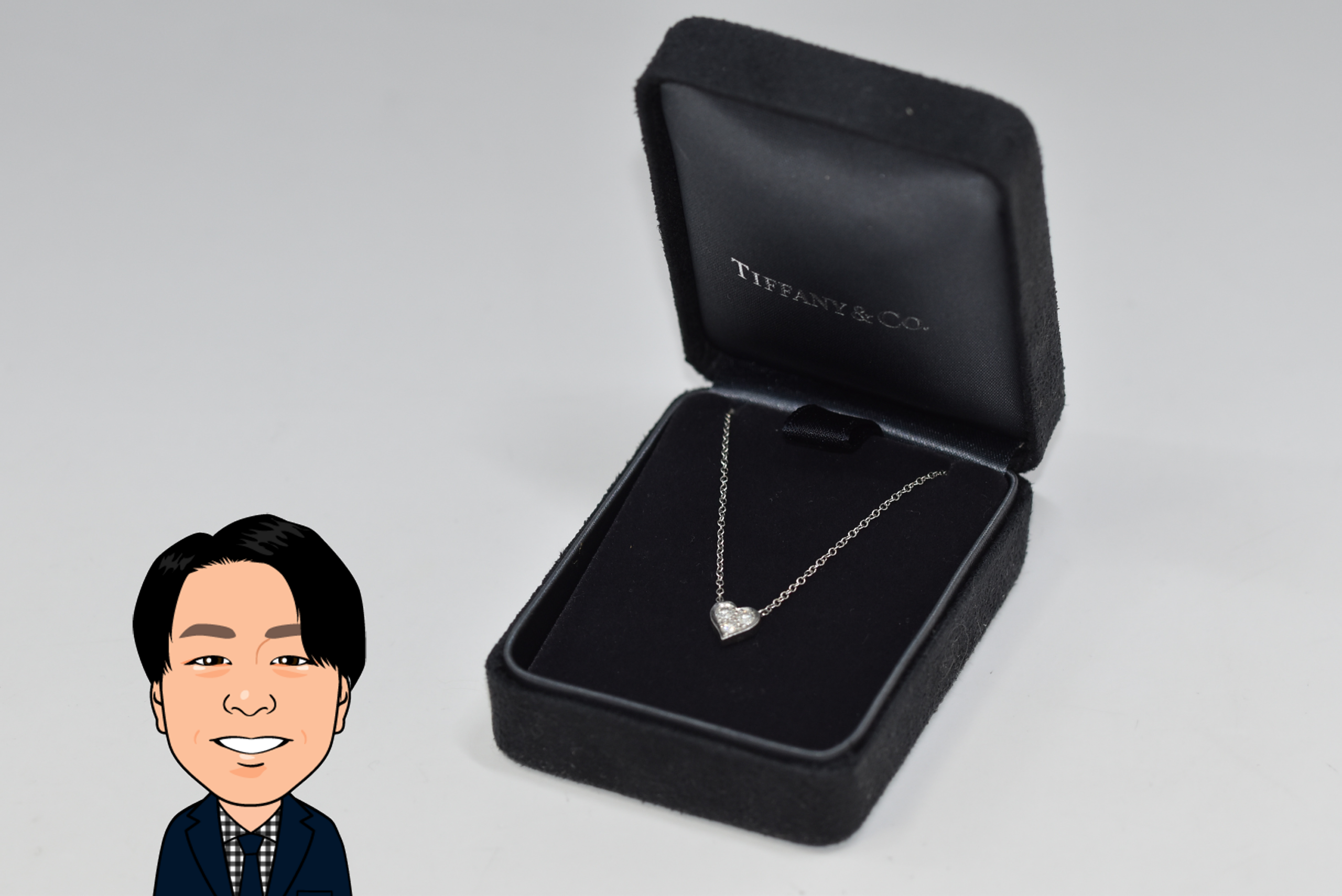 TIFFANY 【ティファニー】 プラチナ製 センチメンタルハート ネックレス 画像1