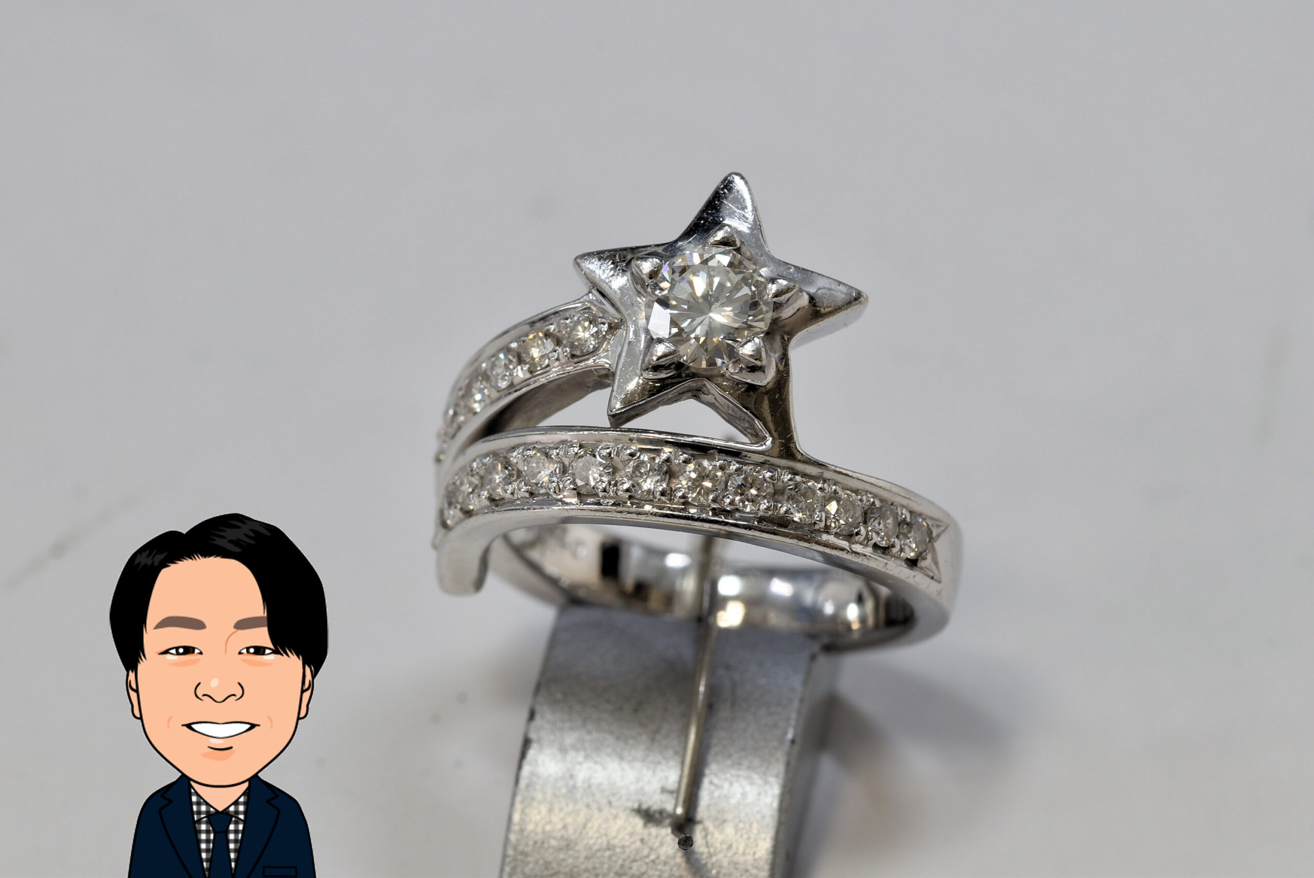 K18WG 【18金】 ダイヤモンド 指輪 画像1