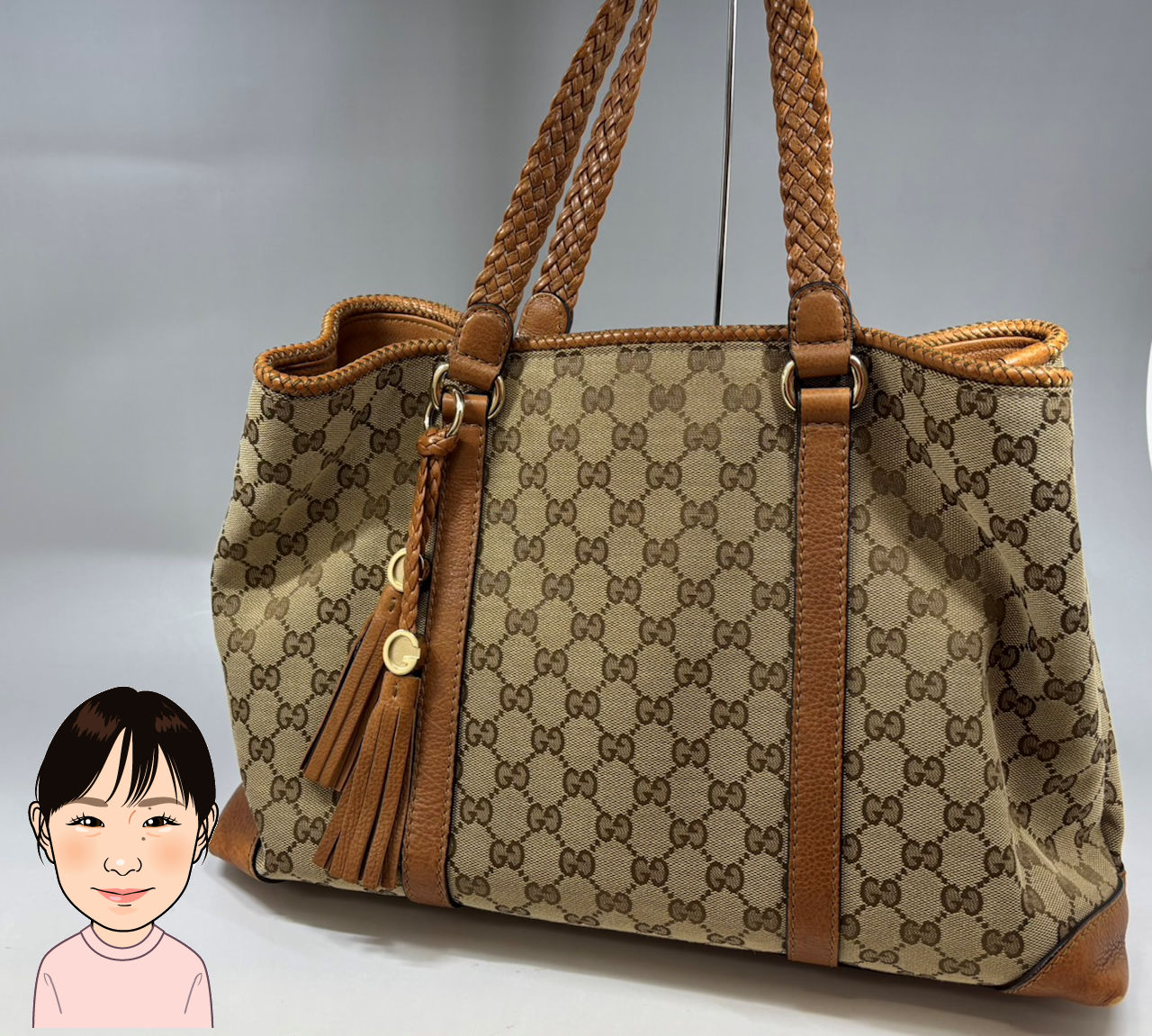 GUCCI 【グッチ】 GGキャンバス×革　ハンドバッグ 画像1