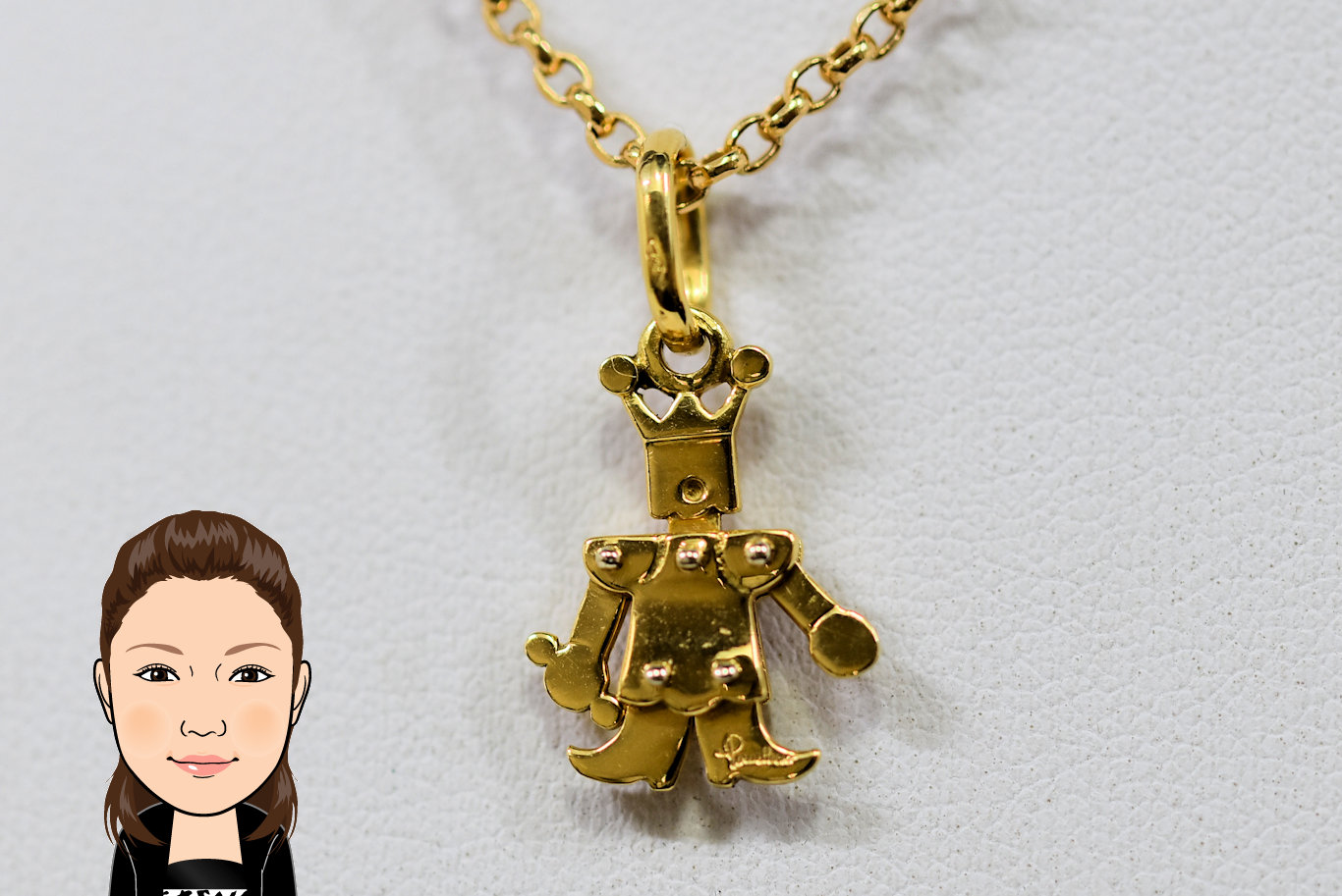 Pomellato 【ポメラート】 K18 キングモチーフ ペンダントトップ+ネックレス 画像1