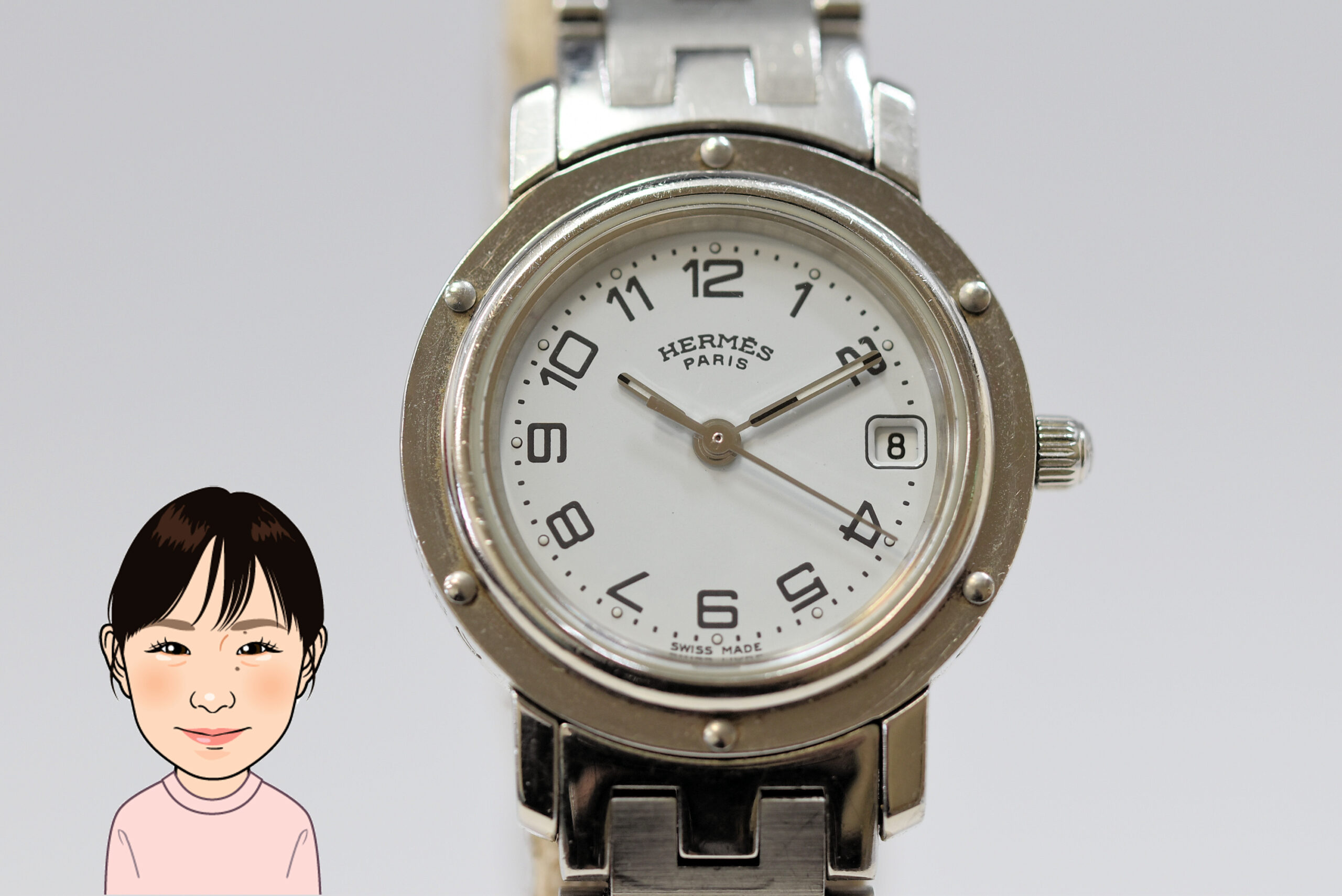 HERMES 【エルメス】クリッパー レディース時計 画像1