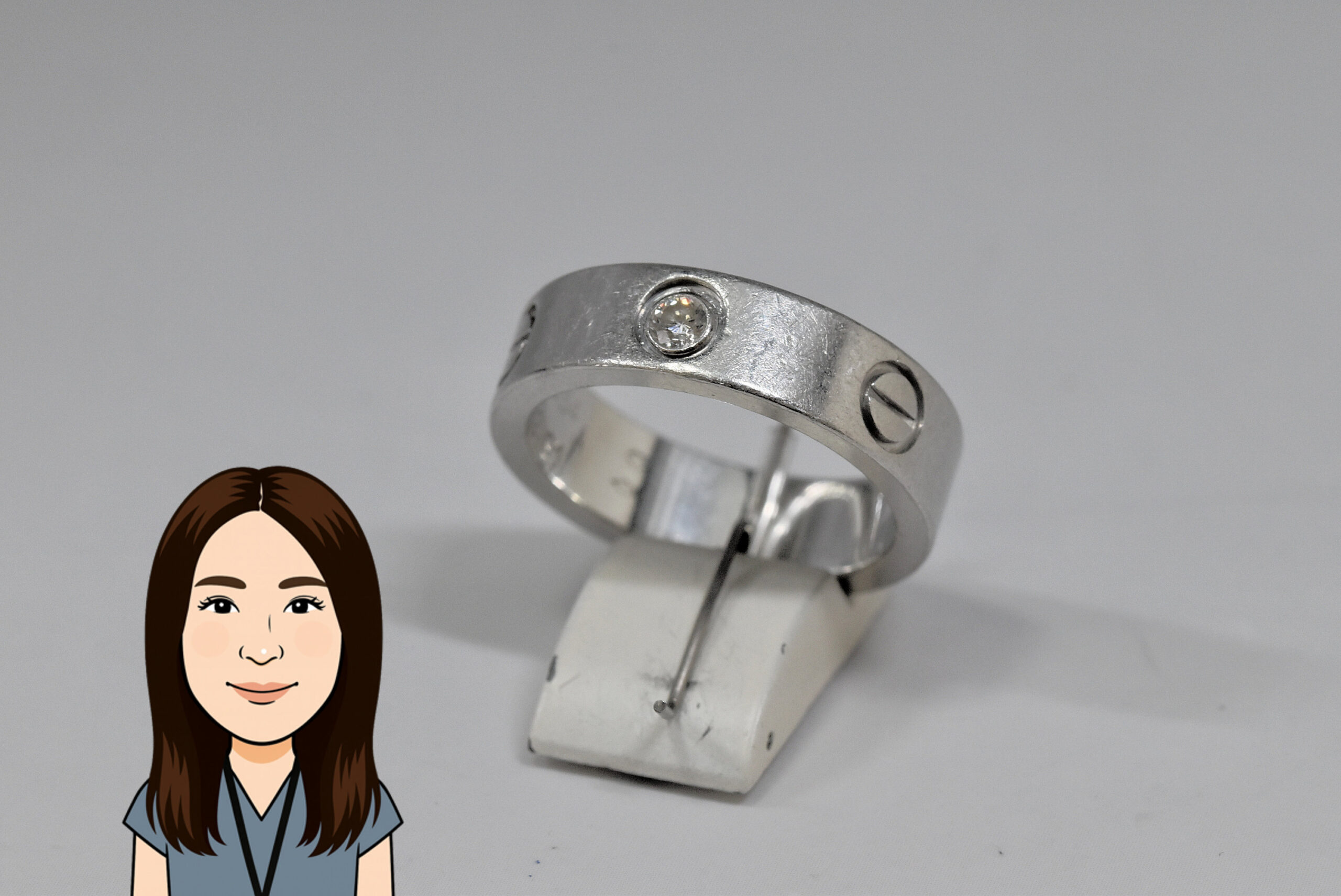 Cartier 【カルティエ】 Pt950 ラブリング 1PD 画像1