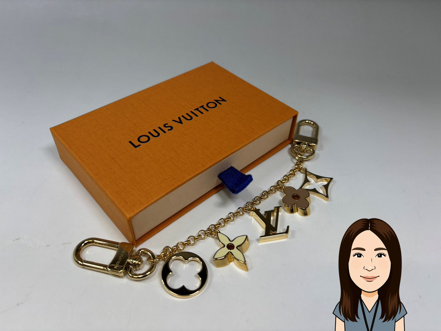 LOUIS VUITTON 【ルイヴィトン】 バッグチャーム・チェーンフルール・ドゥ・モノグラム 画像1