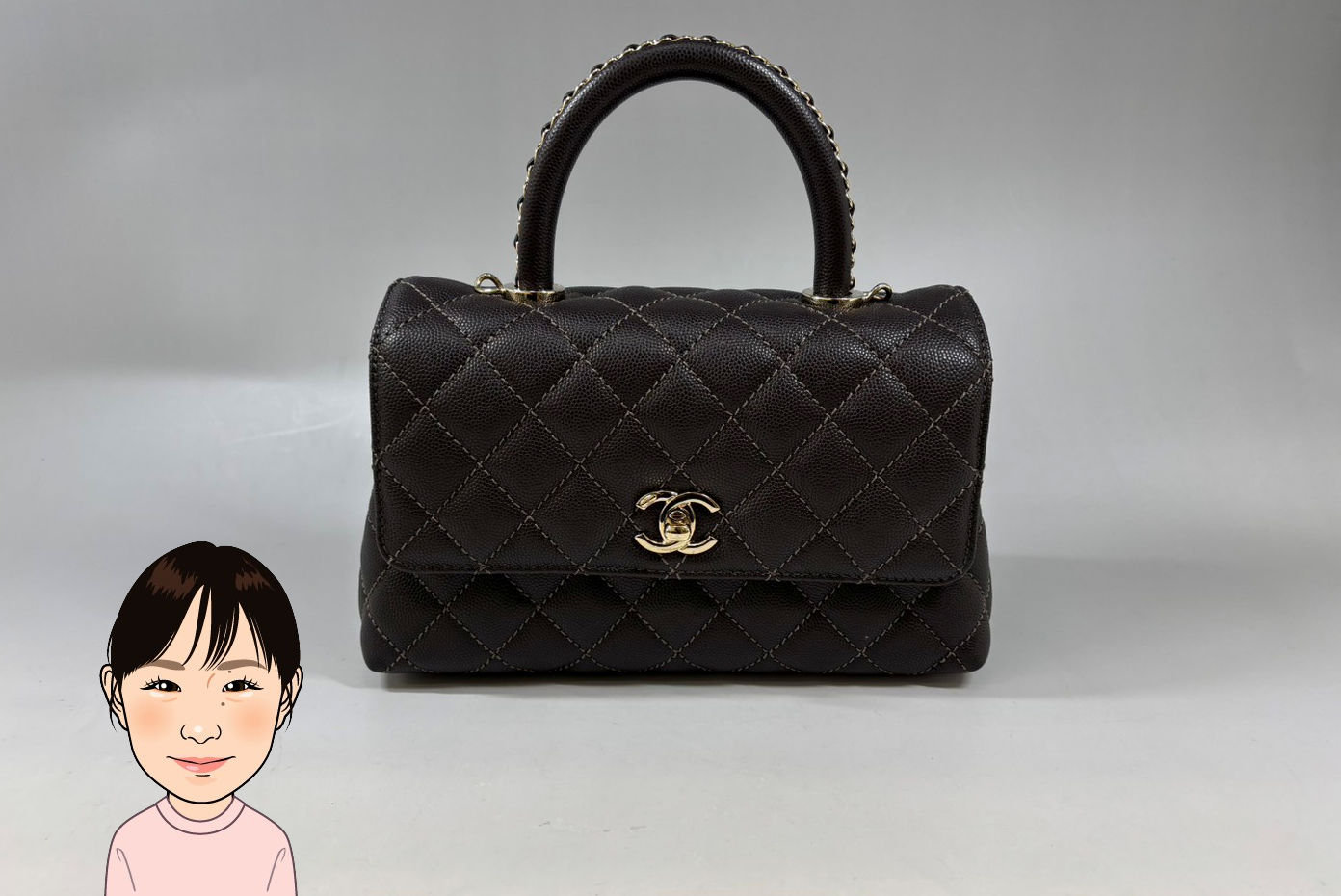 CHANEL 【シャネル】 キャビアスキン ココハンドルXS 画像1