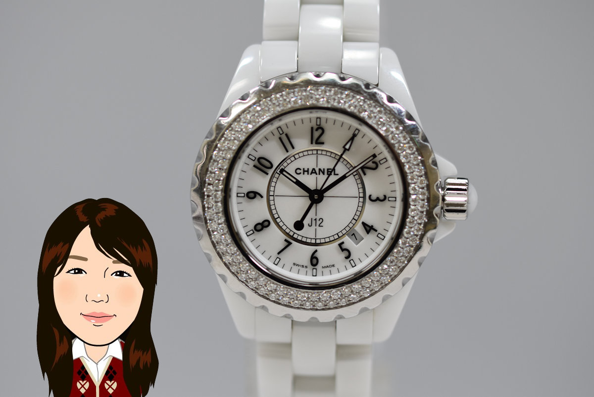 CHANEL 【シャネル】 J12 白セラミック ベゼルダイヤモンド 画像1