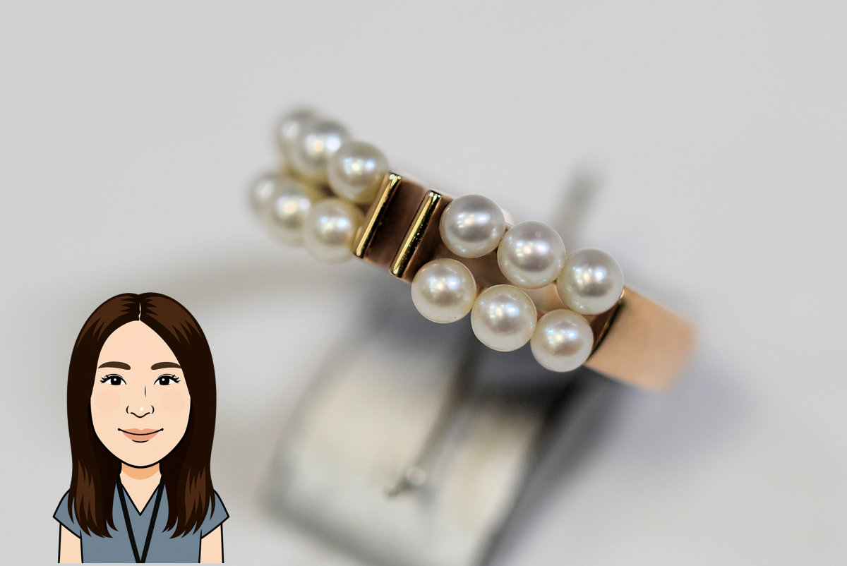 TASAKI 【タサキ】 K18サクラゴールド プチパールリング 画像1