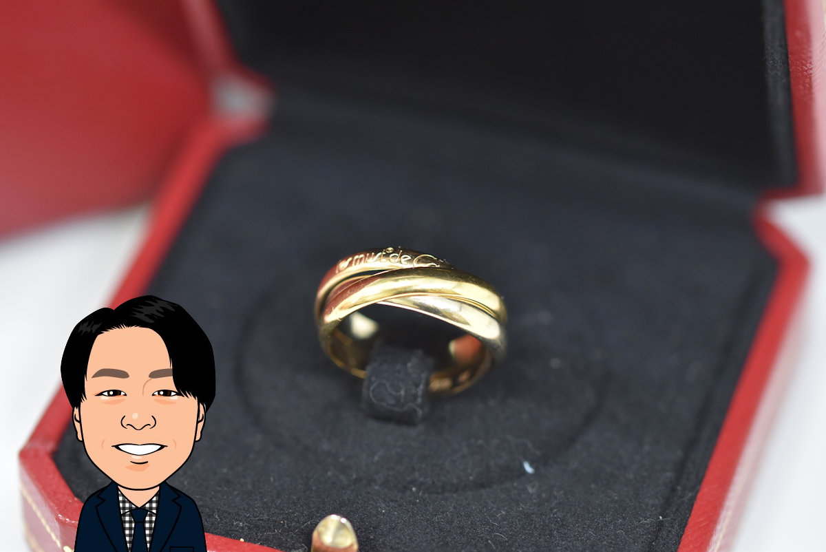 Cartier 【カルティエ】750 スリーゴールド トリニティ リング 指輪 画像1
