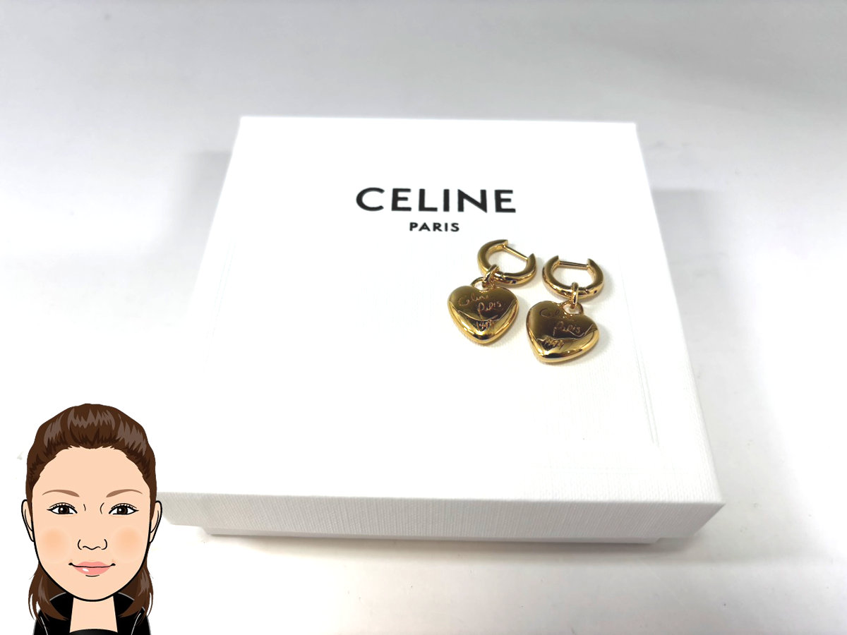 CELINE 【セリーヌ】 チャームハートピアス 画像1