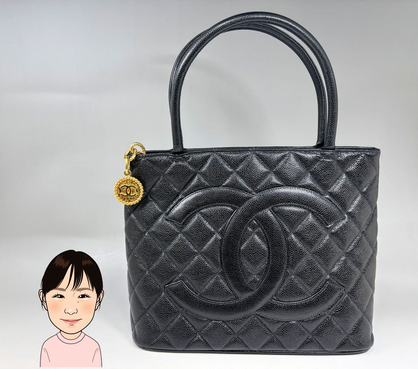 CHANEL 【シャネル】 キャビアスキン 復刻トート 画像1