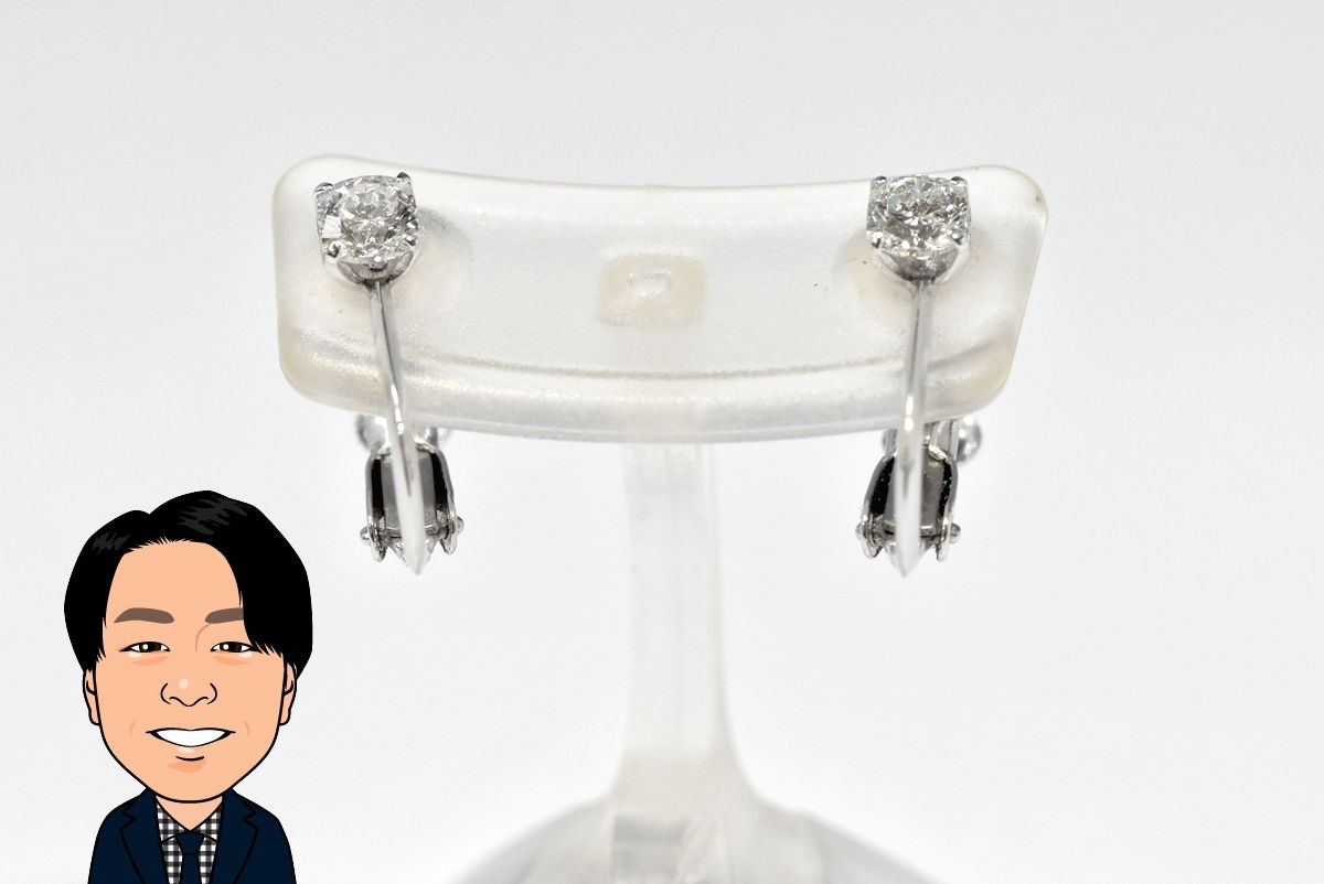 Pt900 【プラチナ】 ダイヤモンド ピアス 画像1