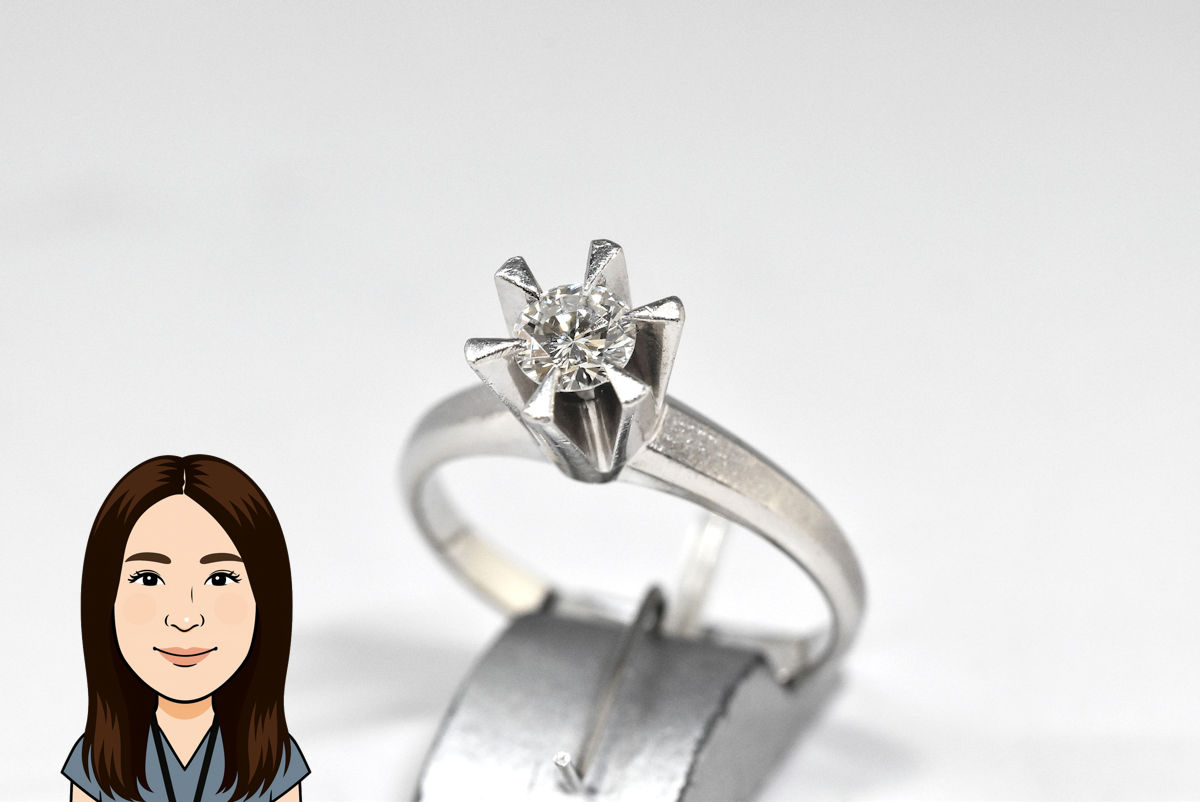 Pt900 【プラチナ】 ダイヤモンド 立爪指輪 婚約指輪 画像1