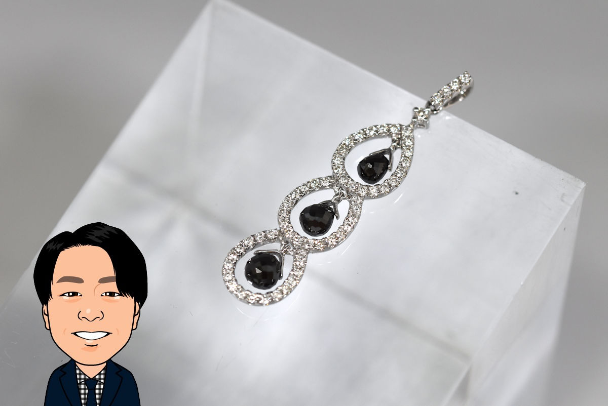 K18WG【18金ホワイトゴールド】 ダイヤモンド  ペンダントトップ 画像1