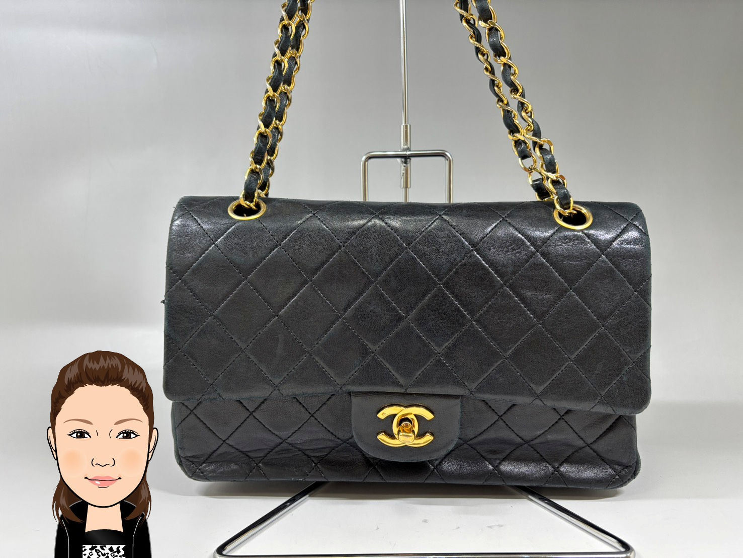 CHANAL 【シャネル】 マトラッセ ダブルフラップ チェーンショルダーバッグ 画像1