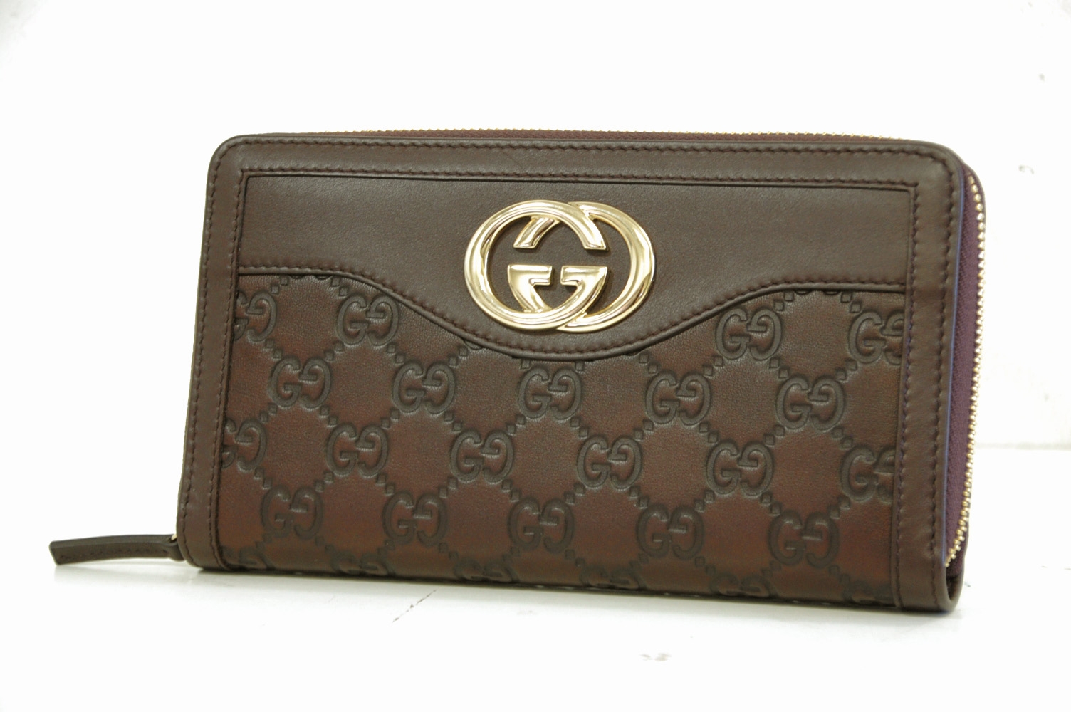 GUCCI【グッチ】グッチシマ 財布 ジップアラウンドウォレット 画像1